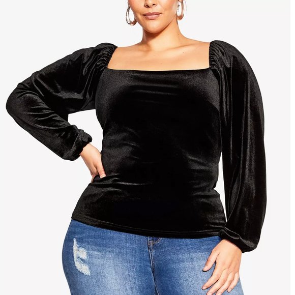 NWT City Chic Top Rebecca Black L = 20 = 2X - Picture 1 of 3